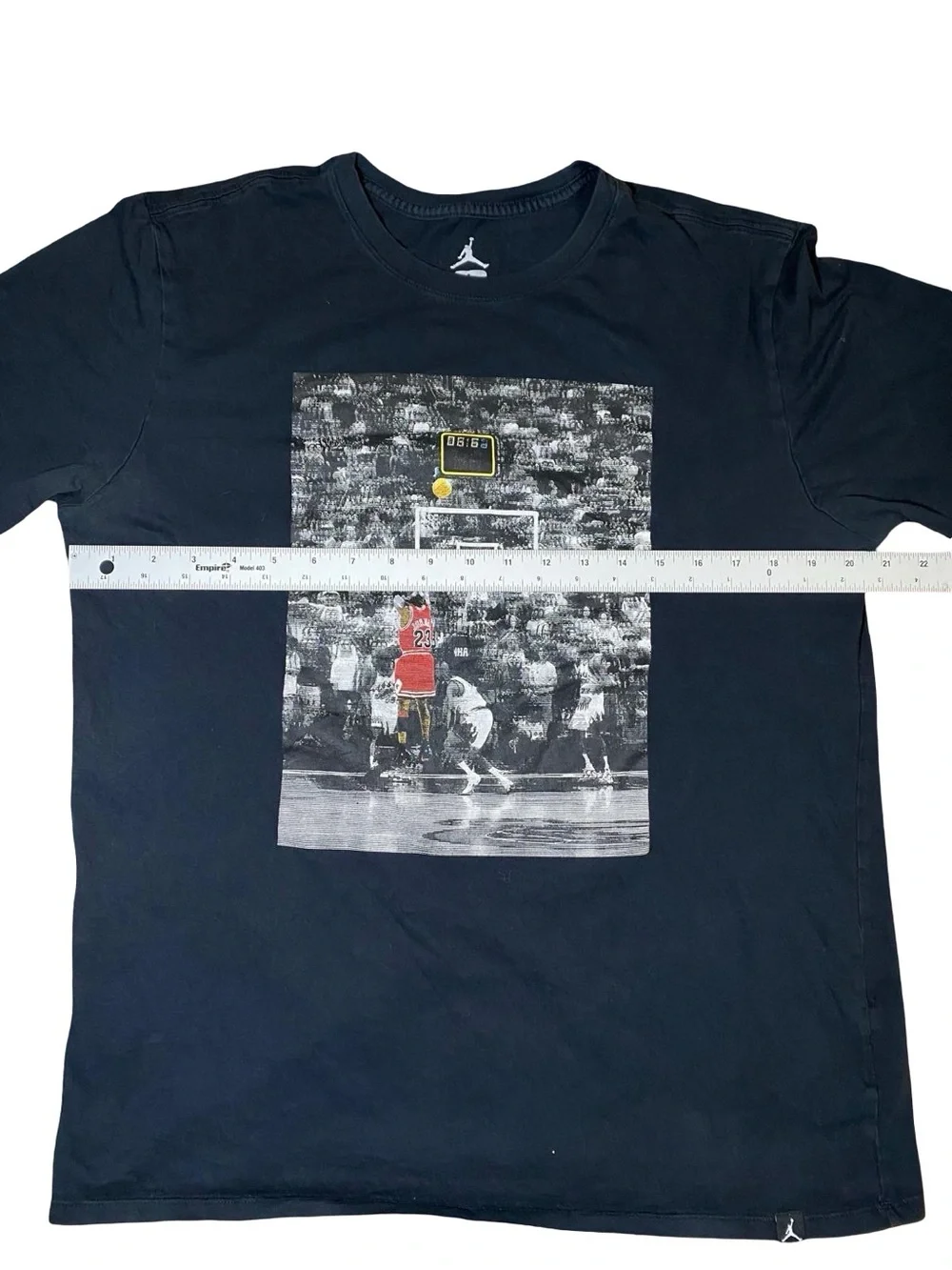 Nike Air Jordan Men's Size L Black Graphic T-Shirt Michael Jordan Game